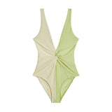 The Olivia One Piece in Honeydew/Ivory Shine