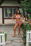 The Edie Bottom in Ischia Pink/Ivory Shine