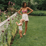 The Edie Bottom in Ischia Pink/Ivory Shine