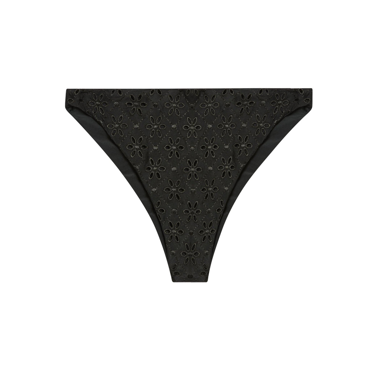 The Edie Bottom in Black Broderie Anglaise