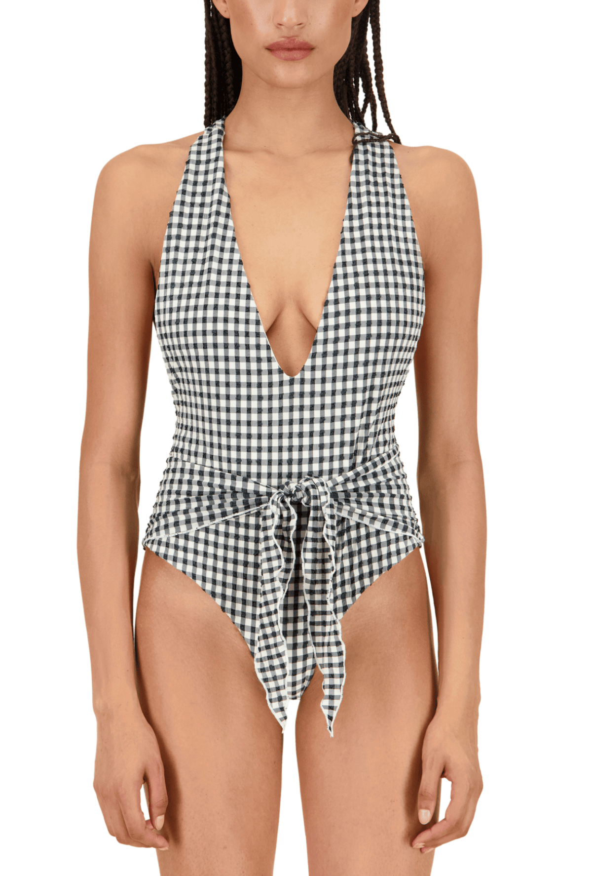 The Georgia One Piece in Tuxedo Plaid