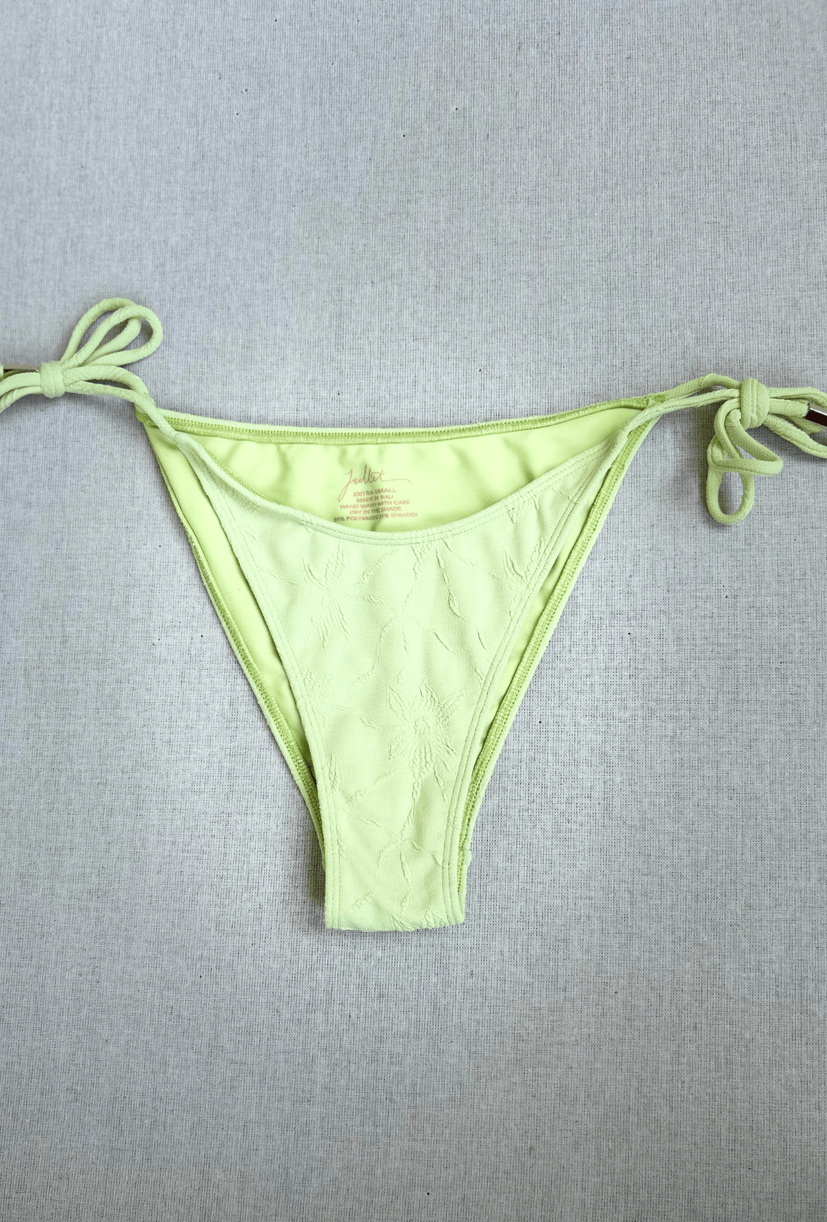 rose bottom in light green floral texture - size xs