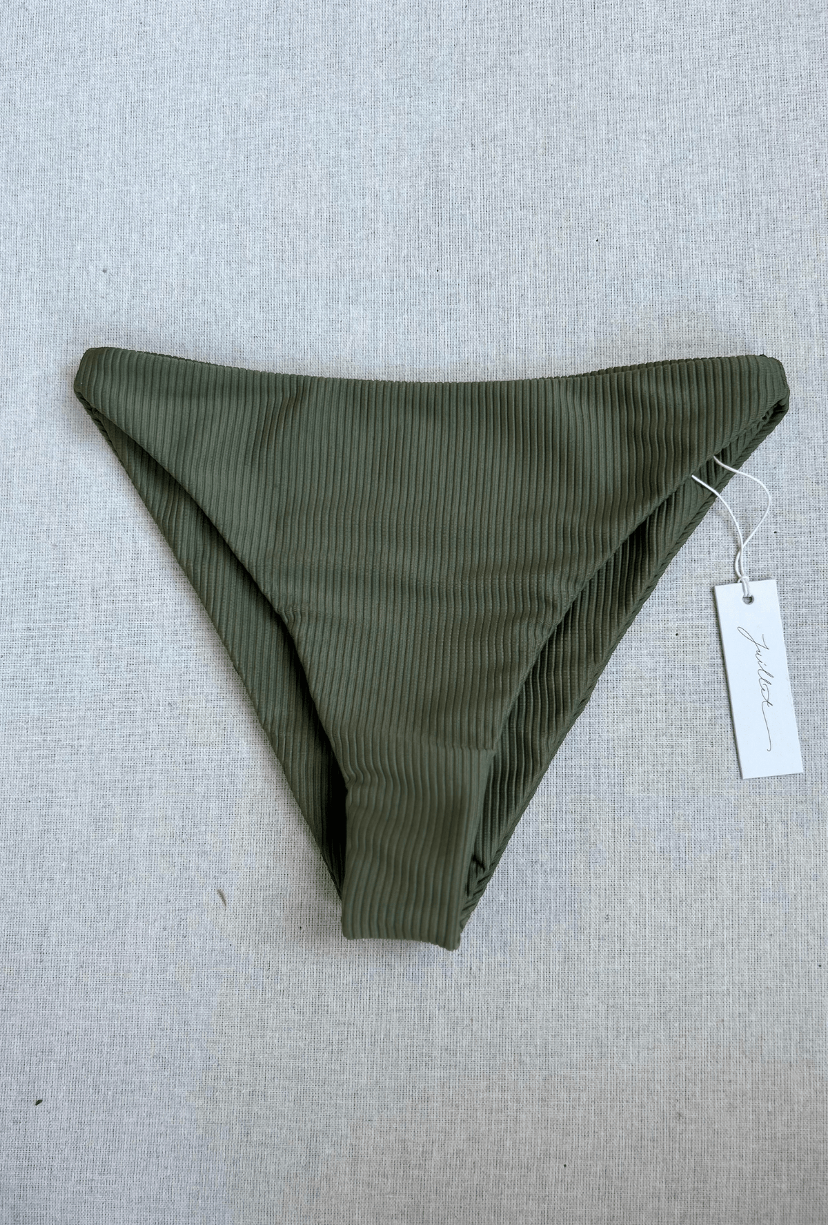 edie bottom in sage rib - size xs