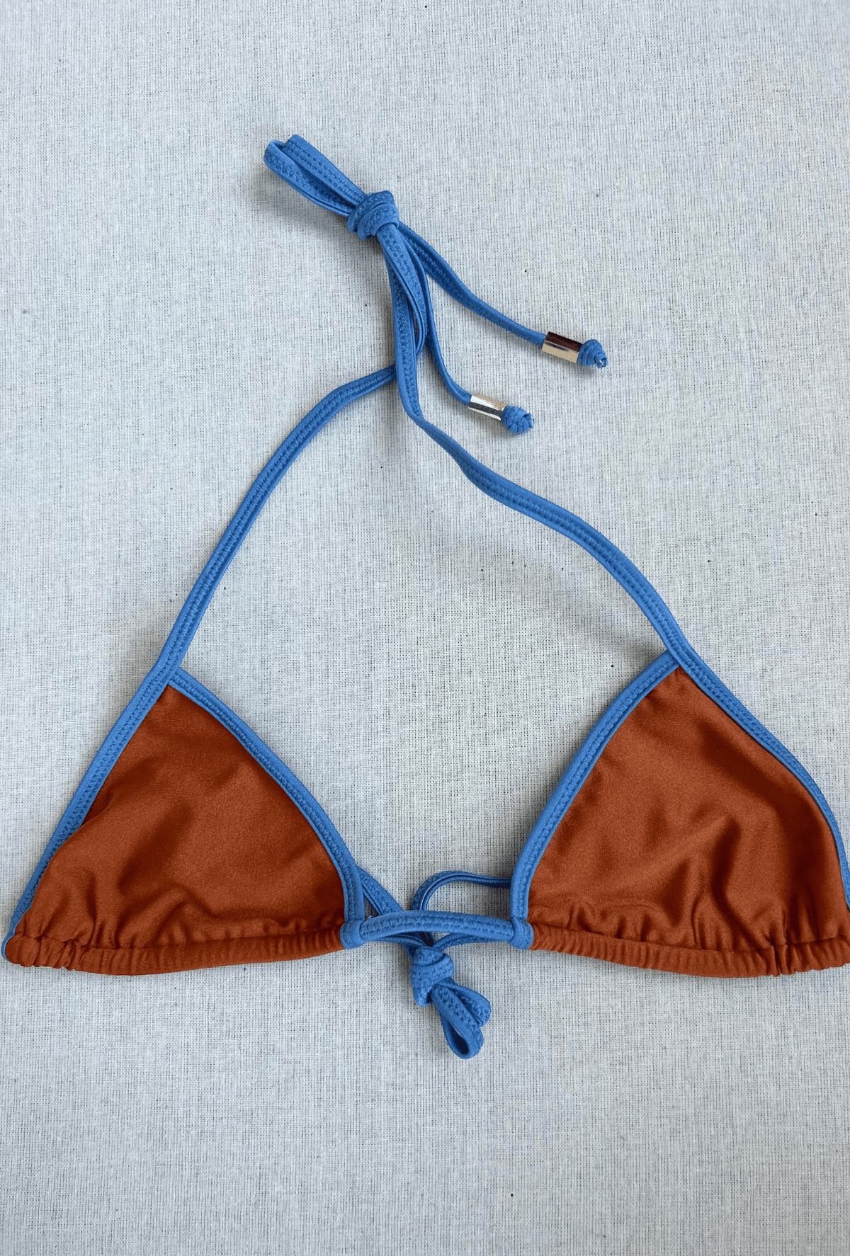 triangle top in rust / blue - size xs