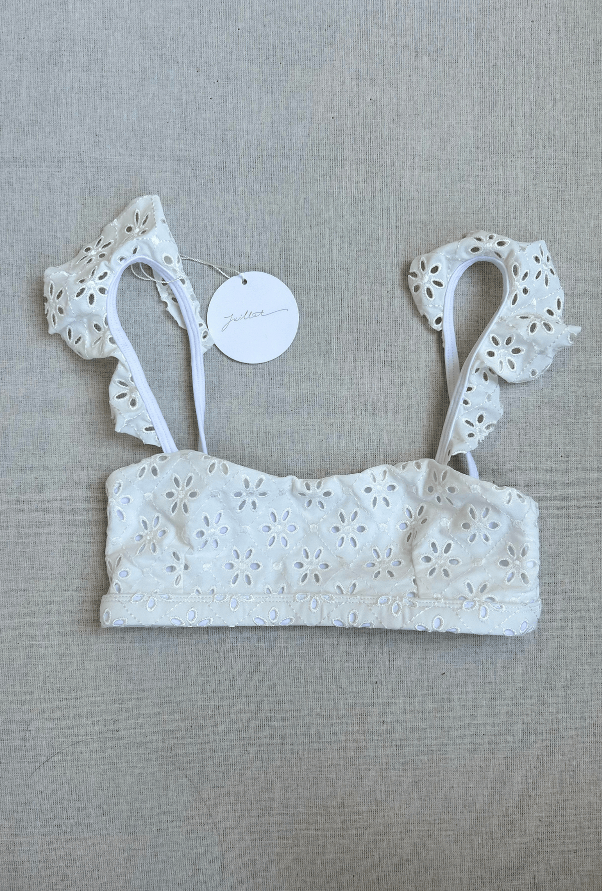 sophie top in white eyelet - size xs