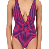 Olivia One Piece in Fig Plaid