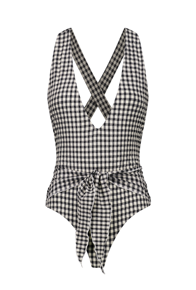 The Georgia One Piece in Tuxedo Plaid