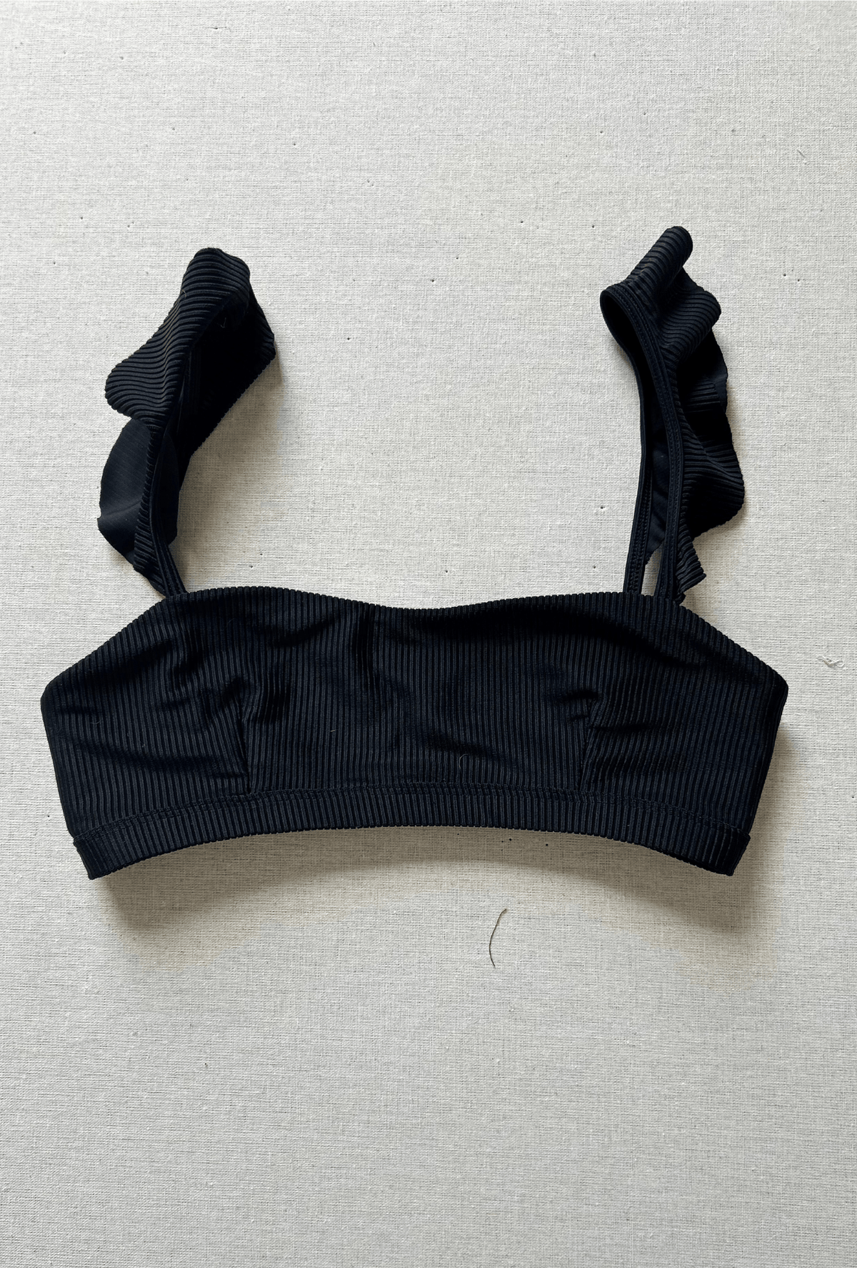 sophie top in black rib - size small