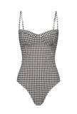 The Bowie One Piece in Tuxedo Plaid