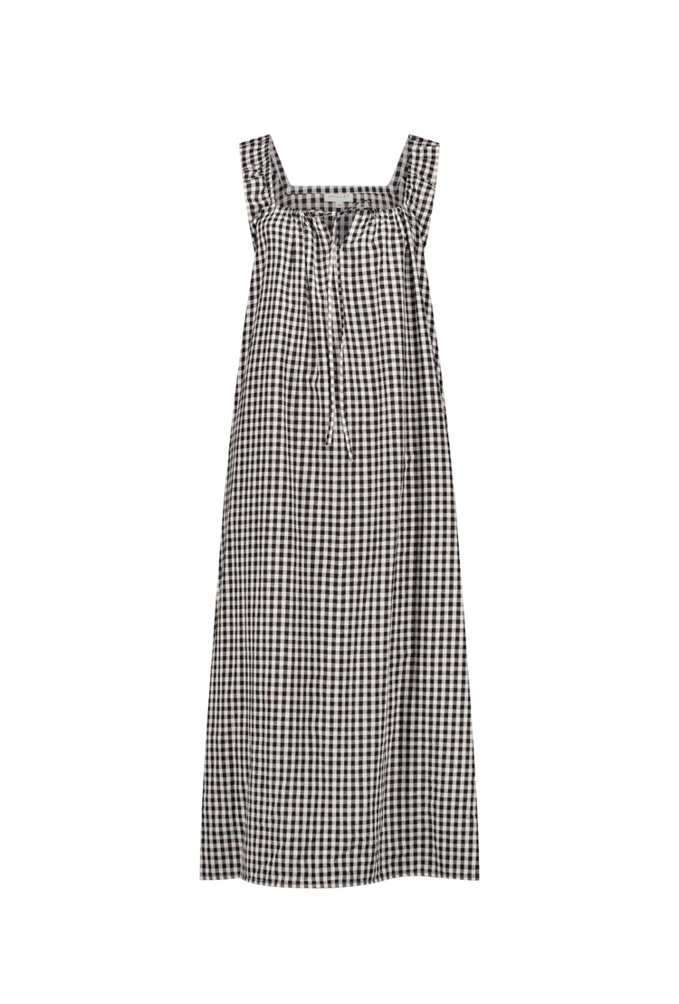 The Sienna Midi Dress in Tuxedo Plaid