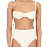 The Ingrid Top in Ivory Luxe Crinkle