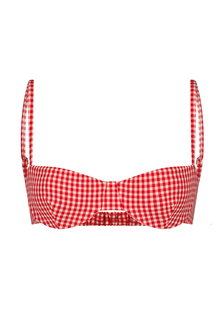 The Ingrid Top in Red Gingham