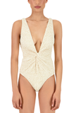 The Olivia One Piece in Ivory Luxe Crinkle