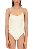 The Imey One Piece in Ivory Luxe Crinkle