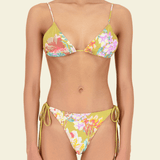 The Elsa Top in Chartreuse Floral