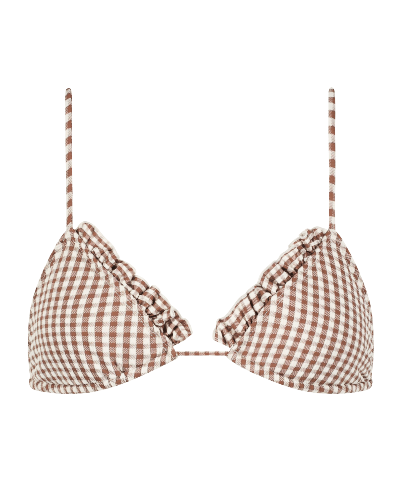 'Juillet x Lilly Sisto': The Kenny Top in Brown Gingham