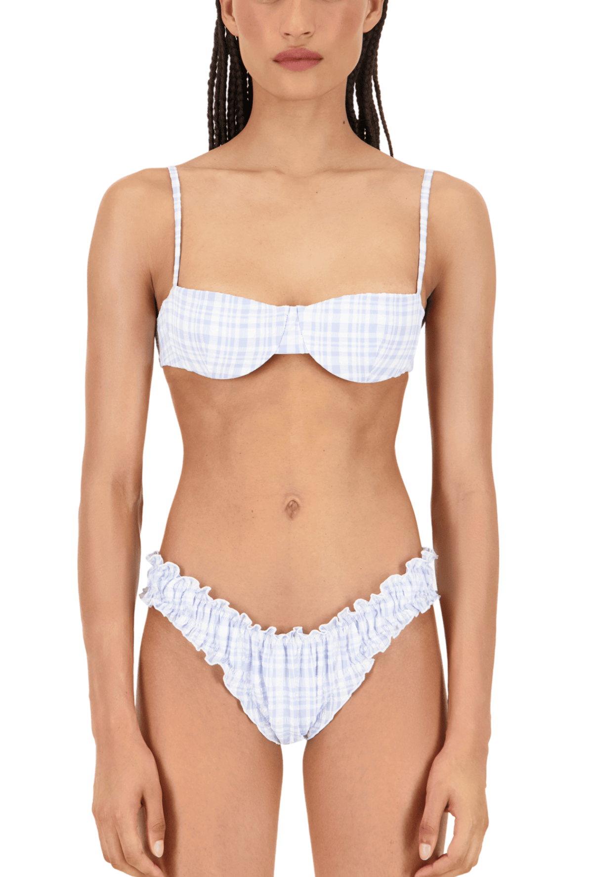 The Ingrid Top in Birdie Plaid