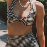 The Wrap Skirt in Tuxedo Plaid