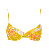 The Lulu Top in Chartreuse Floral