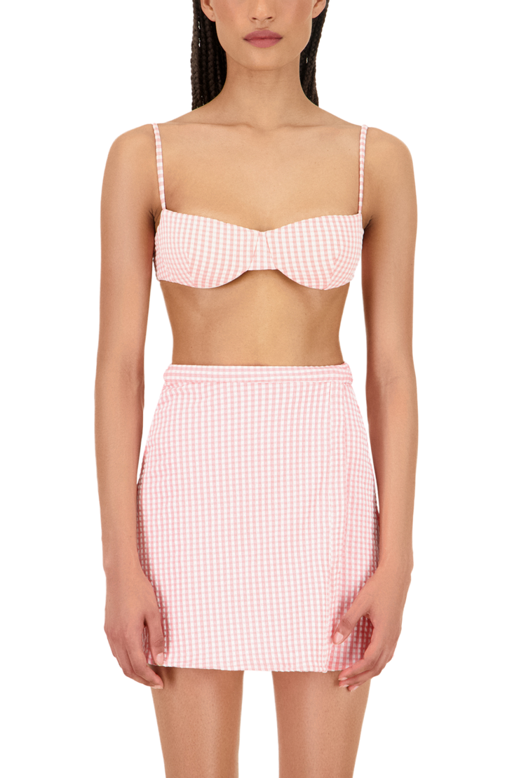 The Wrap Skirt in Primrose Plaid