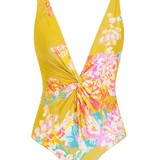 The Olivia One Piece in Chartreuse Floral