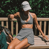 The Wrap Skirt in Tuxedo Plaid