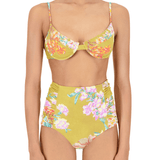 The Luisa Bottom in Chartreuse Floral