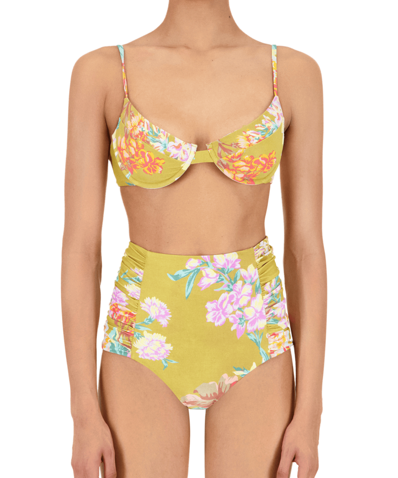 PRE-ORDER: The Lulu Top in Chartreuse Floral