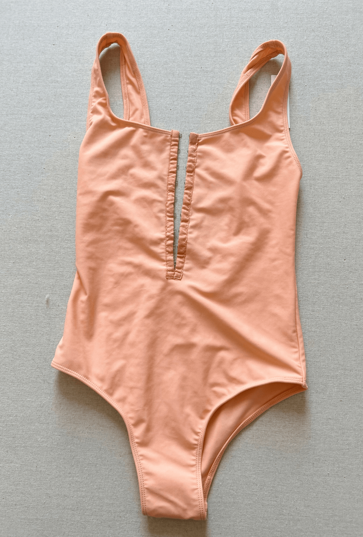 Clasped One Piece in Bright Salmon - Size XS
