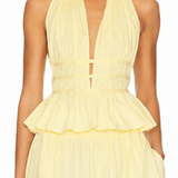 The Violet Top in Butter Yellow