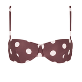 The Ingrid Top in Polka Dot Brown/ Ivory