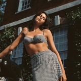 The Wrap Skirt in Tuxedo Plaid