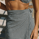 The Wrap Skirt in Tuxedo Plaid