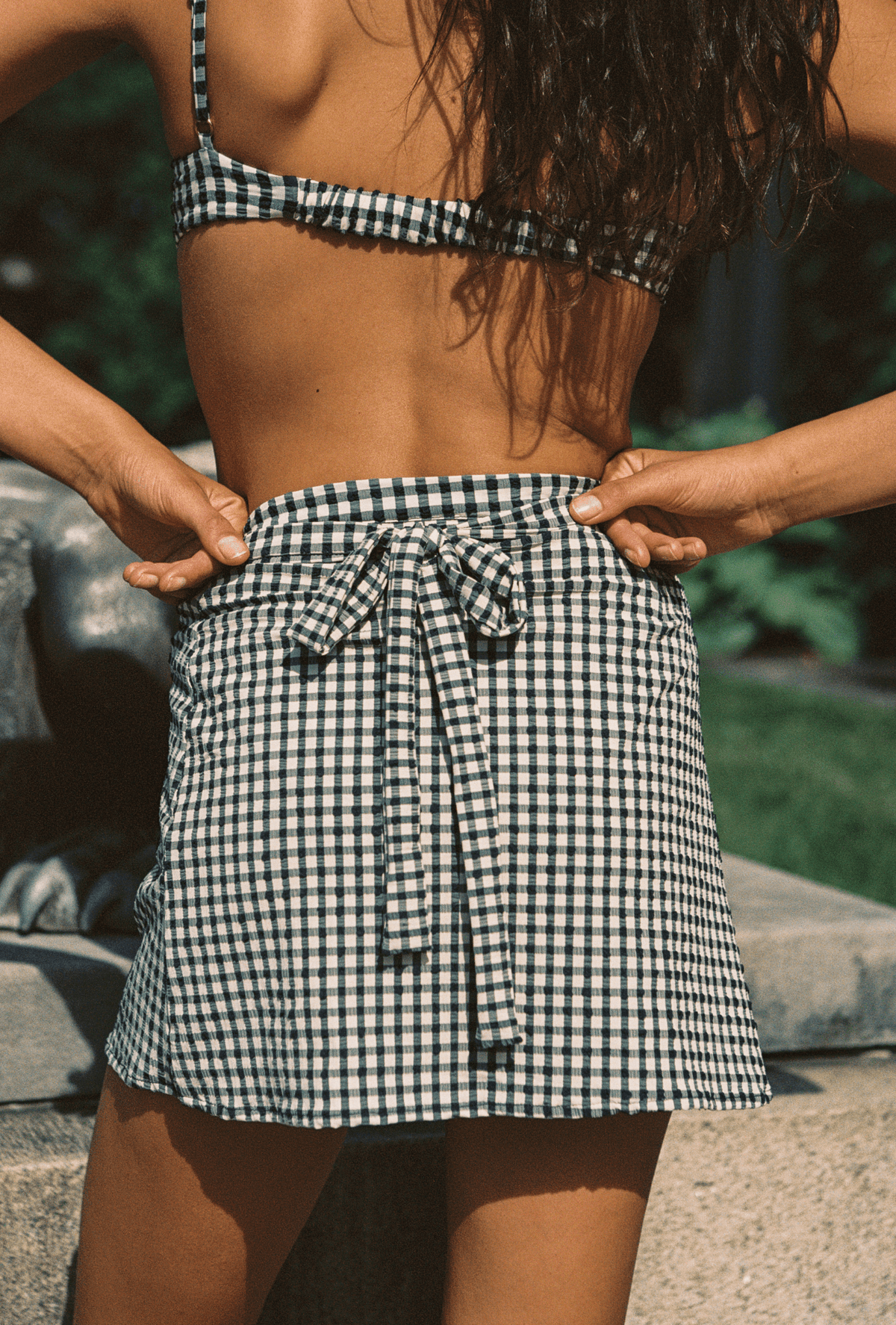 The Wrap Skirt in Tuxedo Plaid