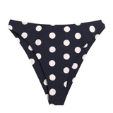 The Edie Bottom in Polka Dot Black/Ivory