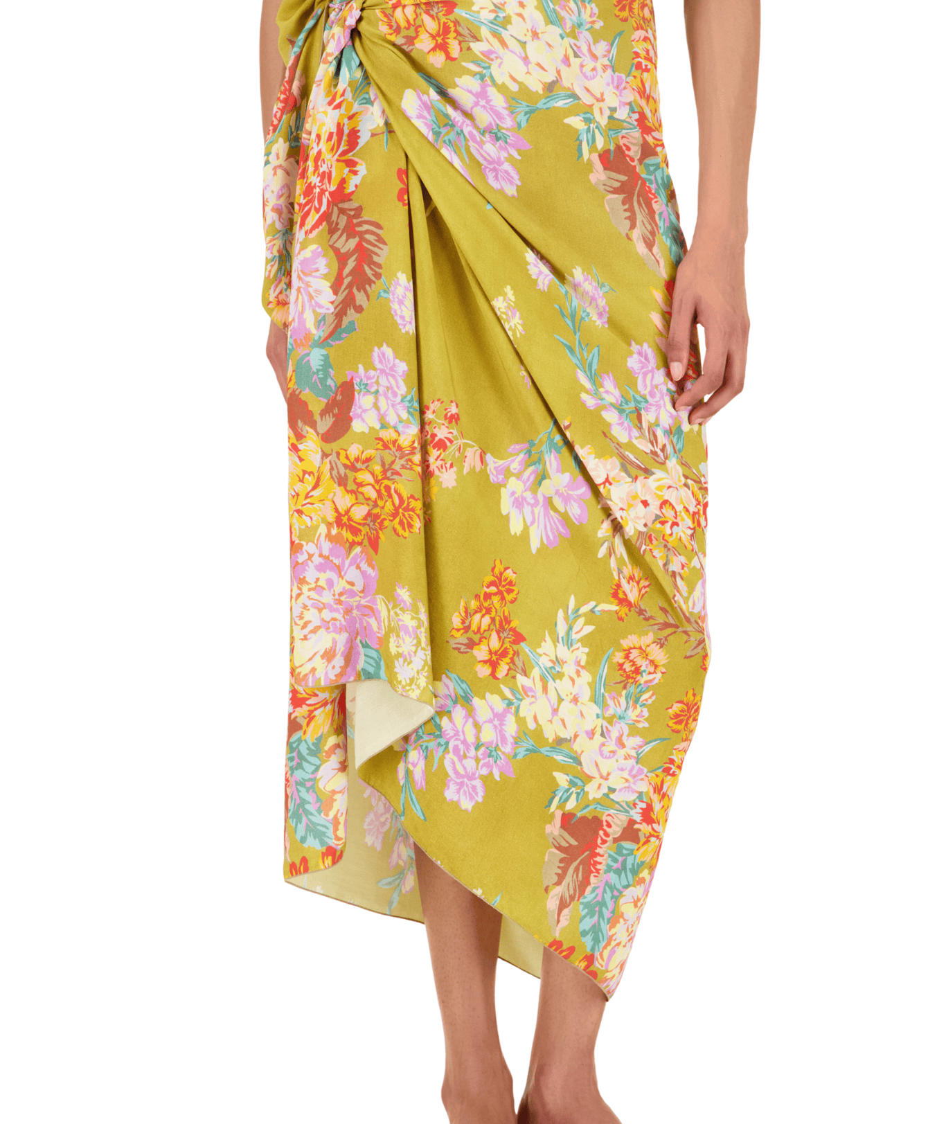 The Paige Pareo in Chartreuse Floral