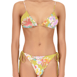 The Elsa Top in Chartreuse Floral