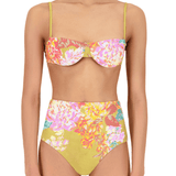 The Ingrid Top in Chartreuse Floral