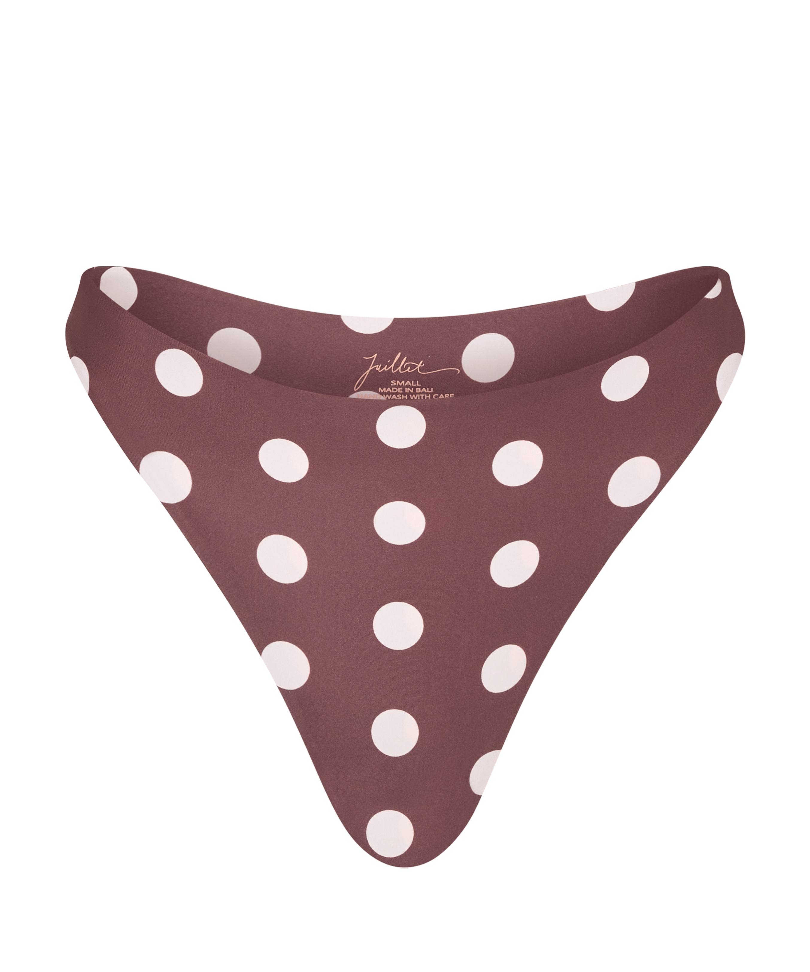 The Edie Bottom in Polka Dot Brown/Ivory