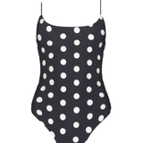 The Imey One Piece in Polka Dot Black/ White