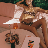 The Ingrid Top in Polka Dot Brown/ Ivory