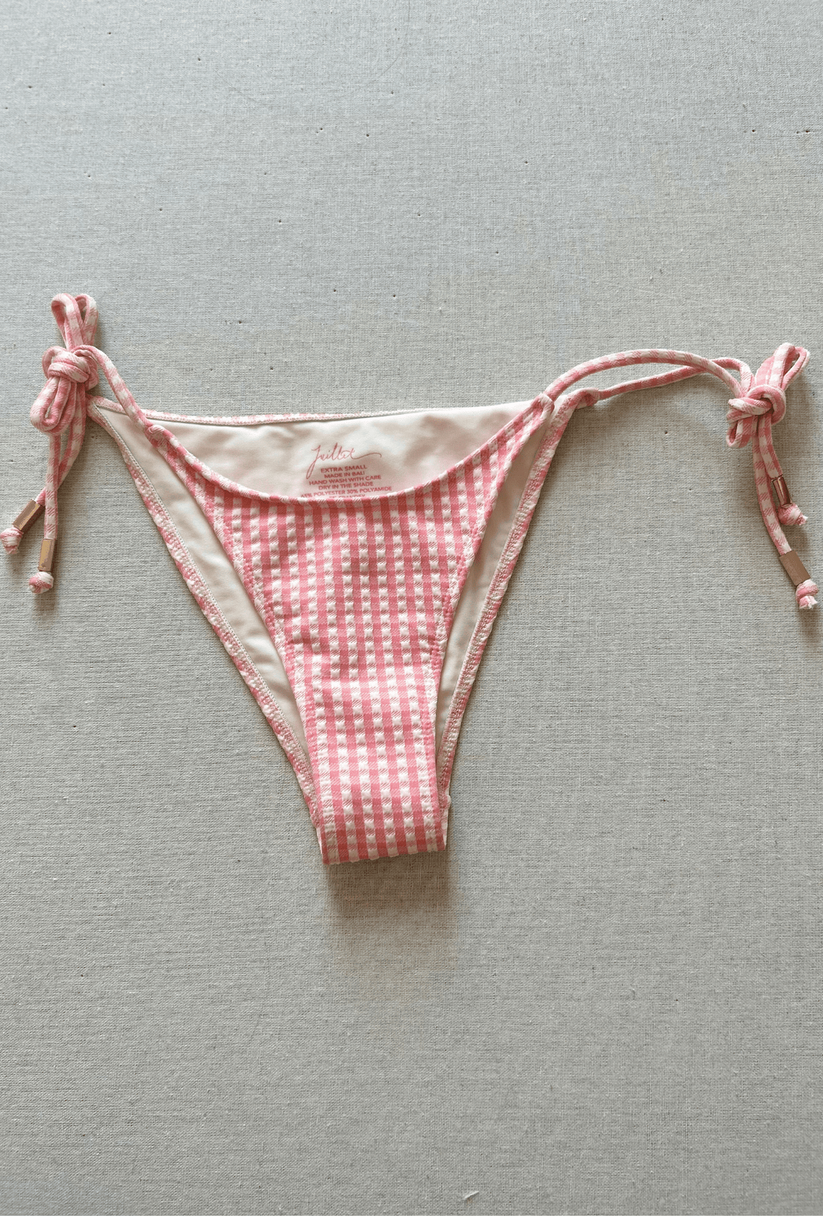 rose bottom in pink gingham - size xs
