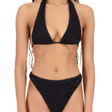 The Edie Bottom in Noir Luxe Crinkle