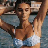 The Ingrid Top in Birdie Plaid