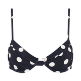 PRE-ORDER: The Lulu Top in Polka Dot Black/Ivory