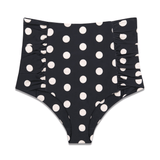 PRE-ORDER: The Luisa Bottom in Polka Dot Black/Ivory