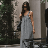 The Sienna Midi Dress in Tuxedo Plaid