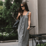 The Sienna Midi Dress in Tuxedo Plaid