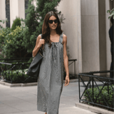 The Sienna Midi Dress in Tuxedo Plaid