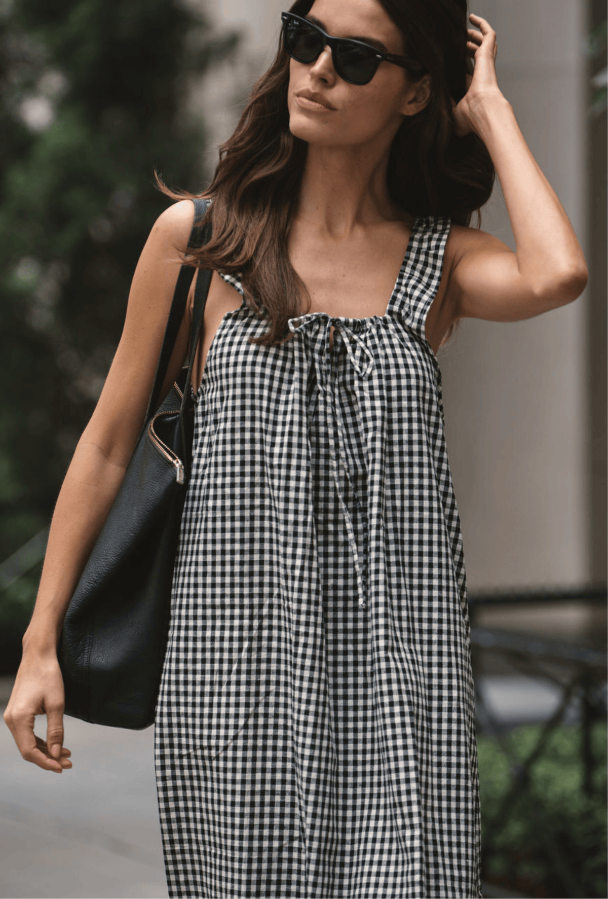 The Sienna Midi Dress in Tuxedo Plaid